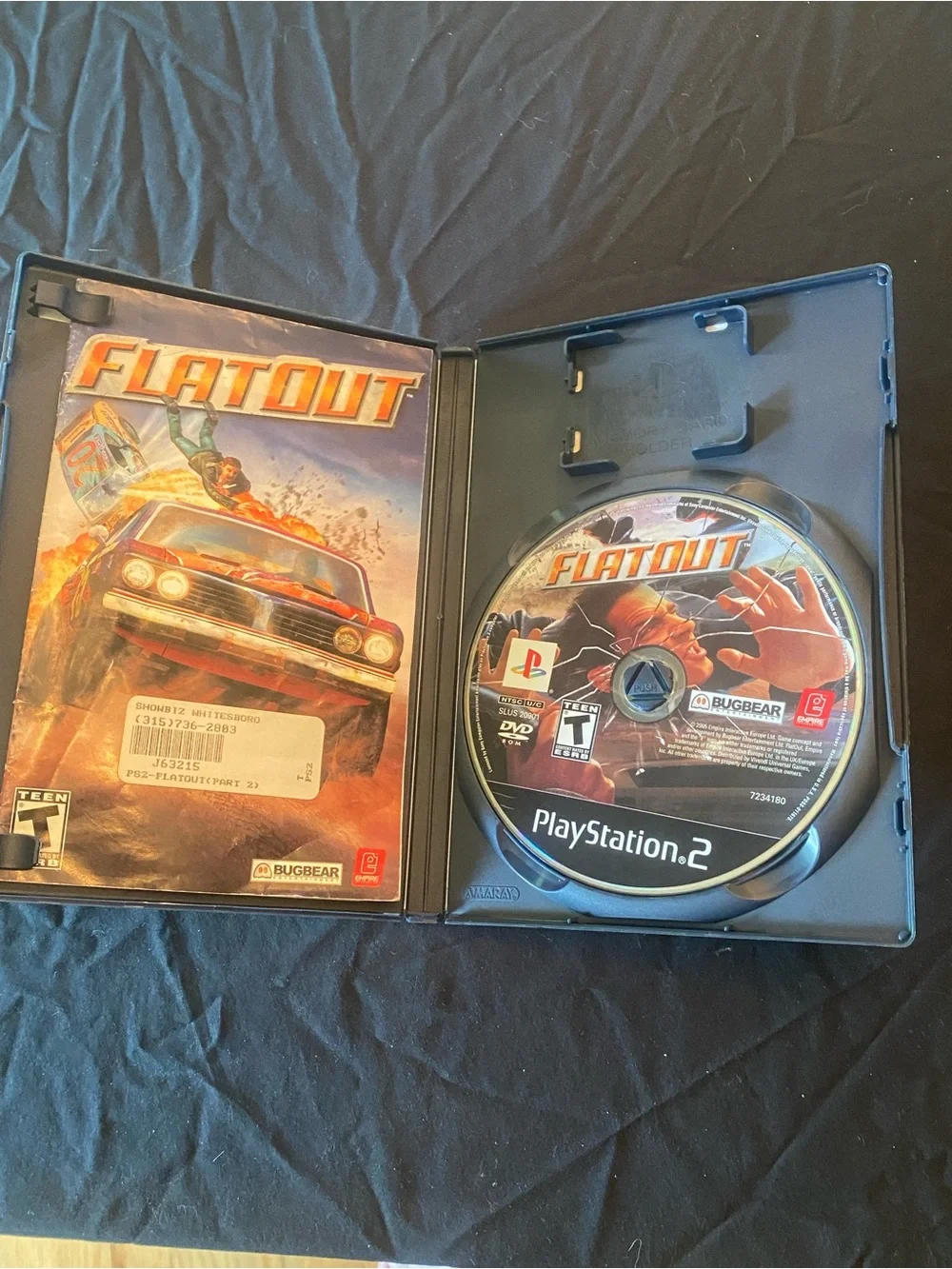 Sony PlayStation 2 FlatOut Racing Game - Red and Orange Cover
